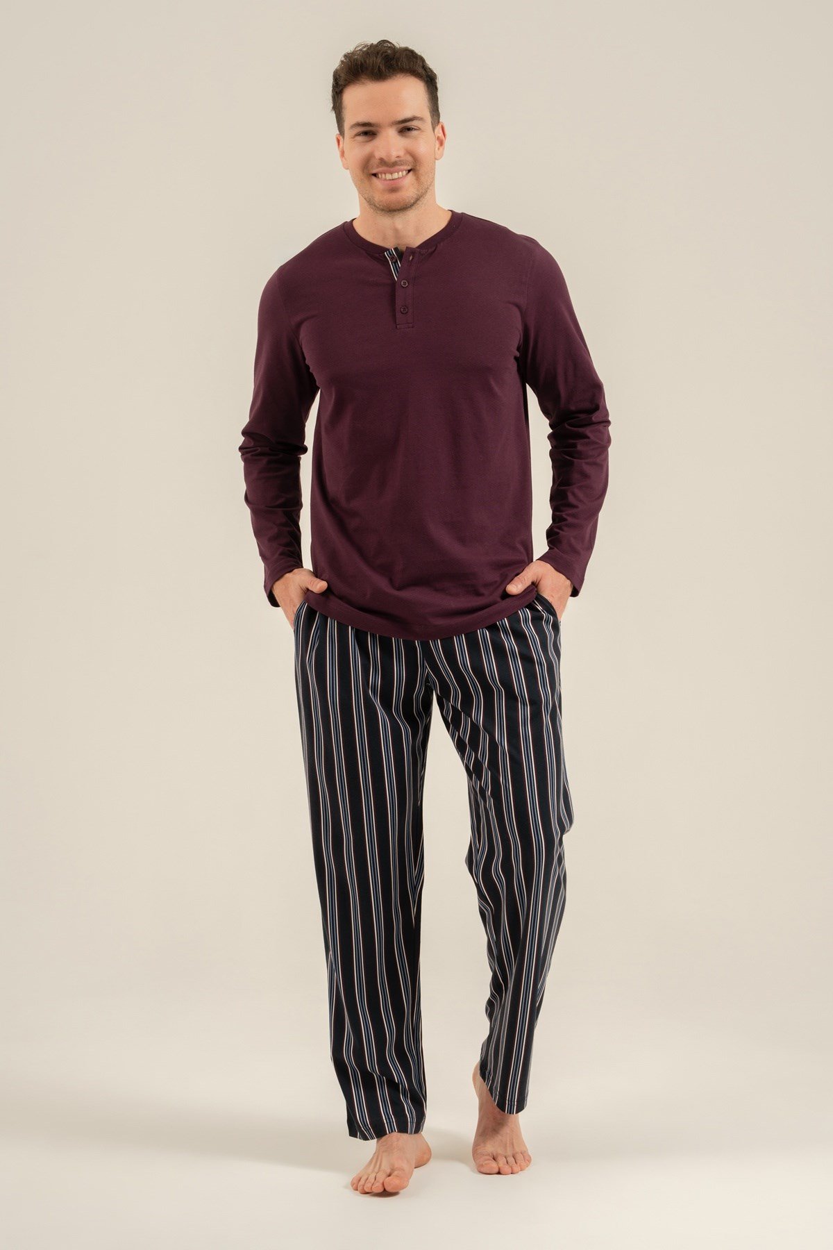 Arnetta AR3836-X Erkek Patlı Uzun Kol B.B.Pijama Takımı