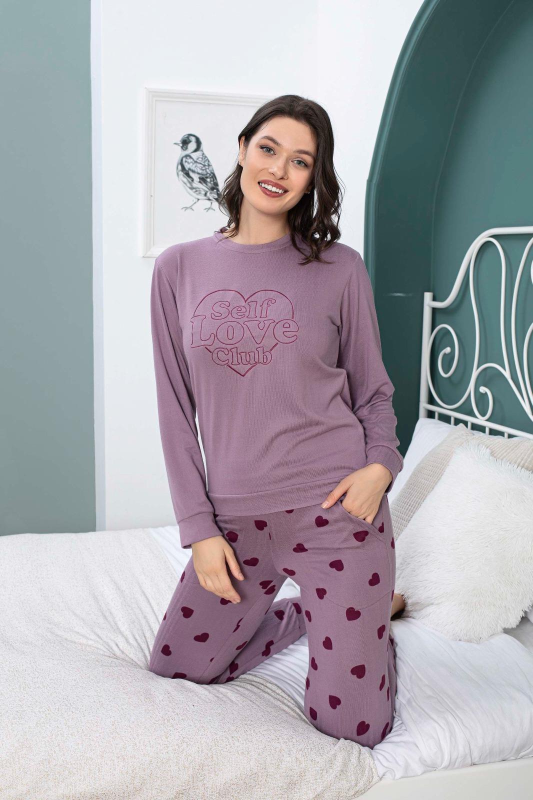Guava 4262 Kadın Termal Uzun Kollu Pijama Takımı