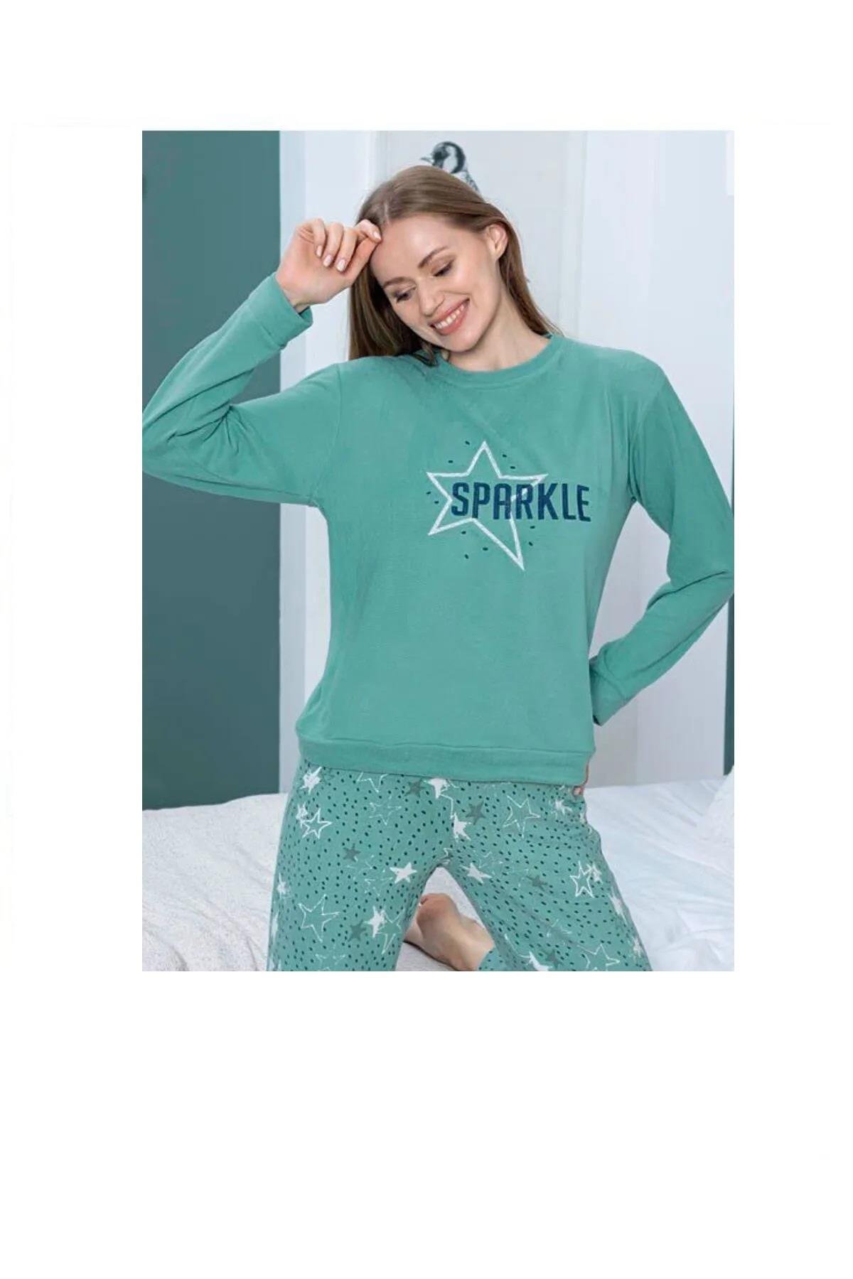 Guava 4277 Kadın Termal Uzun Kollu Pijama Takımı