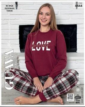 Guava 4444 Kadın 2 İplik Uzun Kollu Pijama Takımı