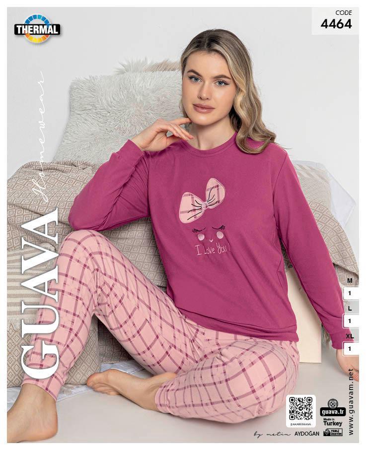 Guava 4464 Kadın Termal Uzun Kollu Pijama Takımı