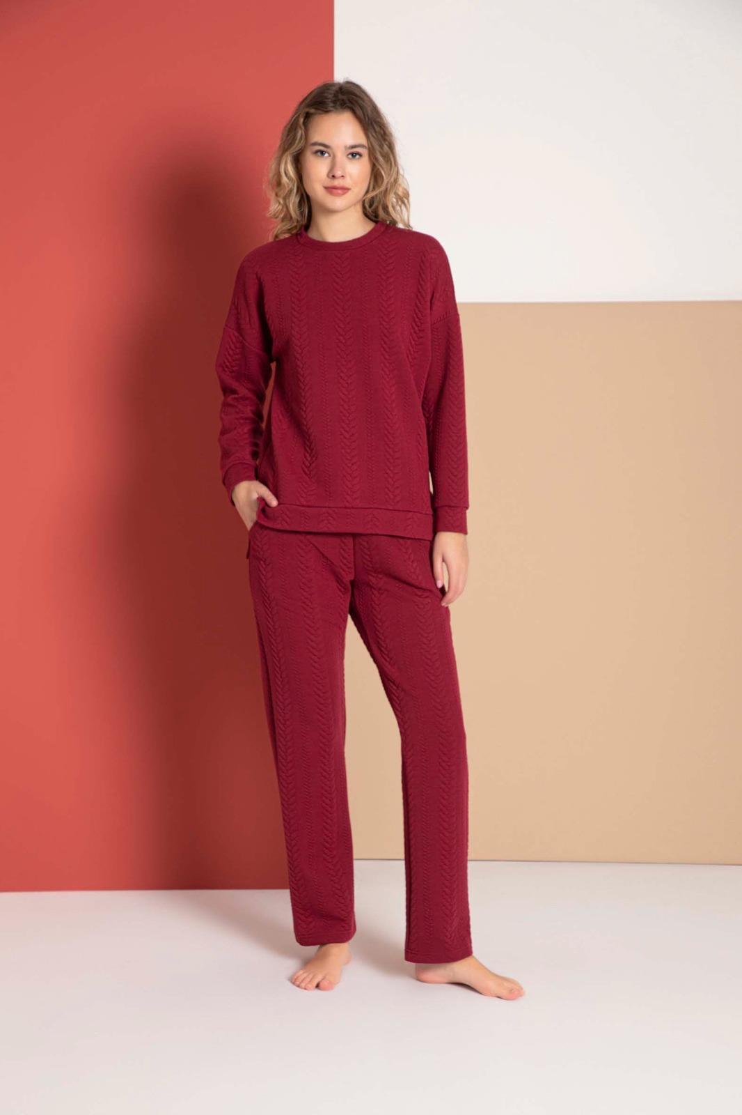 Ibıza 7920 Kadın Kapitone Uzun Kollu Pijama Takımı