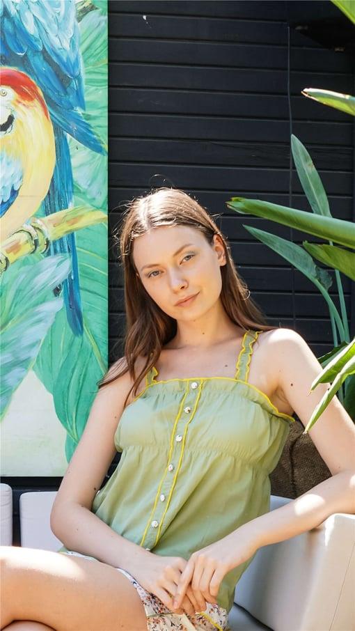 Jiber 10020 Kadın Askılı Şort Takım