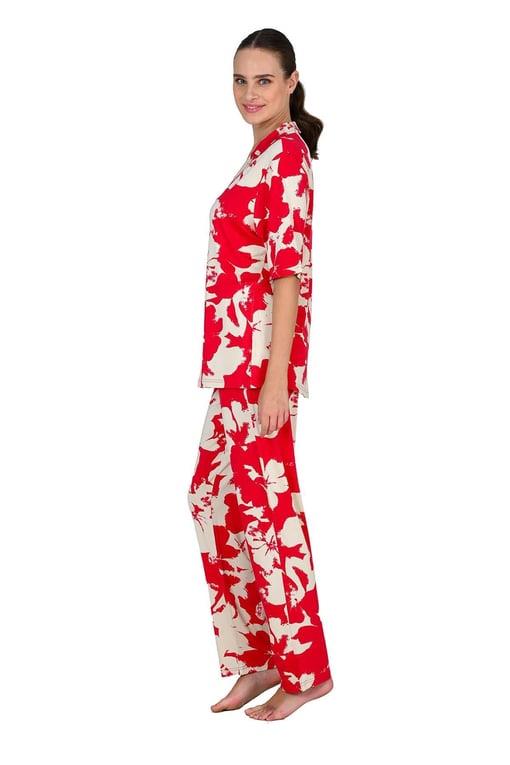 Jiber 10213 Kadın Kısa Kol Düğmeli Pijama Takımı