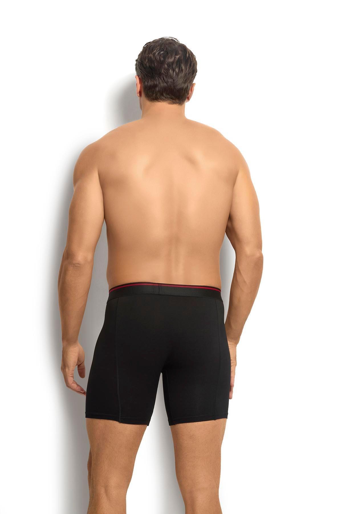 Jiber 268 Erkek Likralı Uzun Boxer (3'lü Paket)