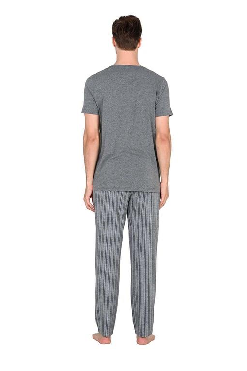 Jiber Antrasit Erkek Kısa Kollu Pijama Takımı