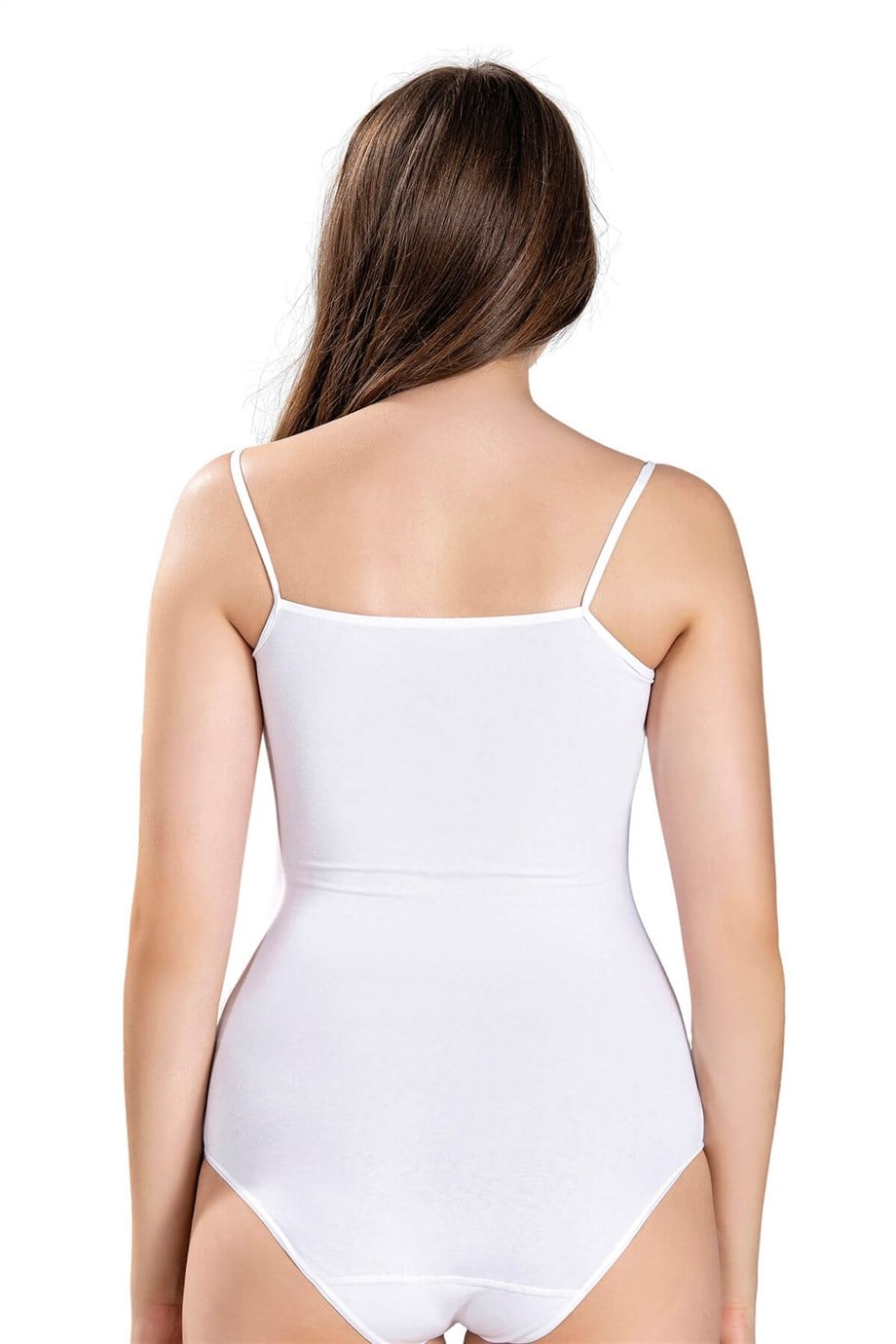 Jiber Kadın (Beyaz) İnce Askılı Body 502