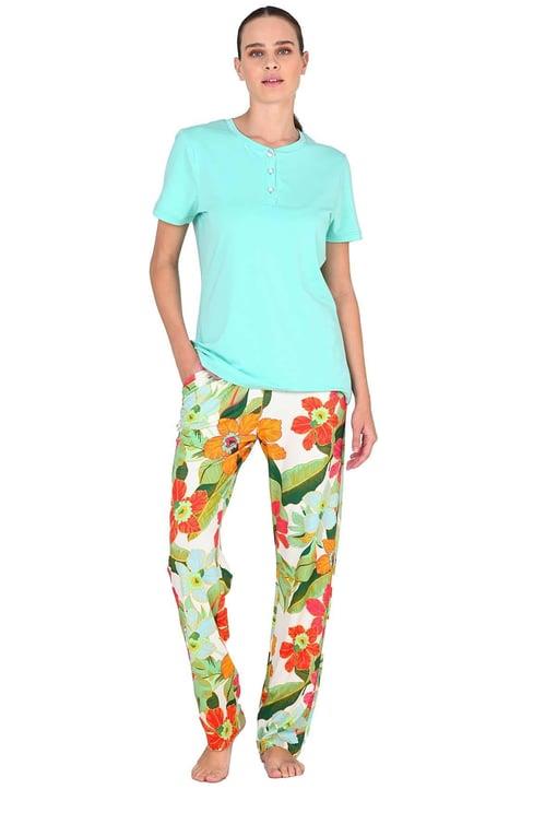 Jiber Mint Kadın Kısa Kol Pijama Takımı