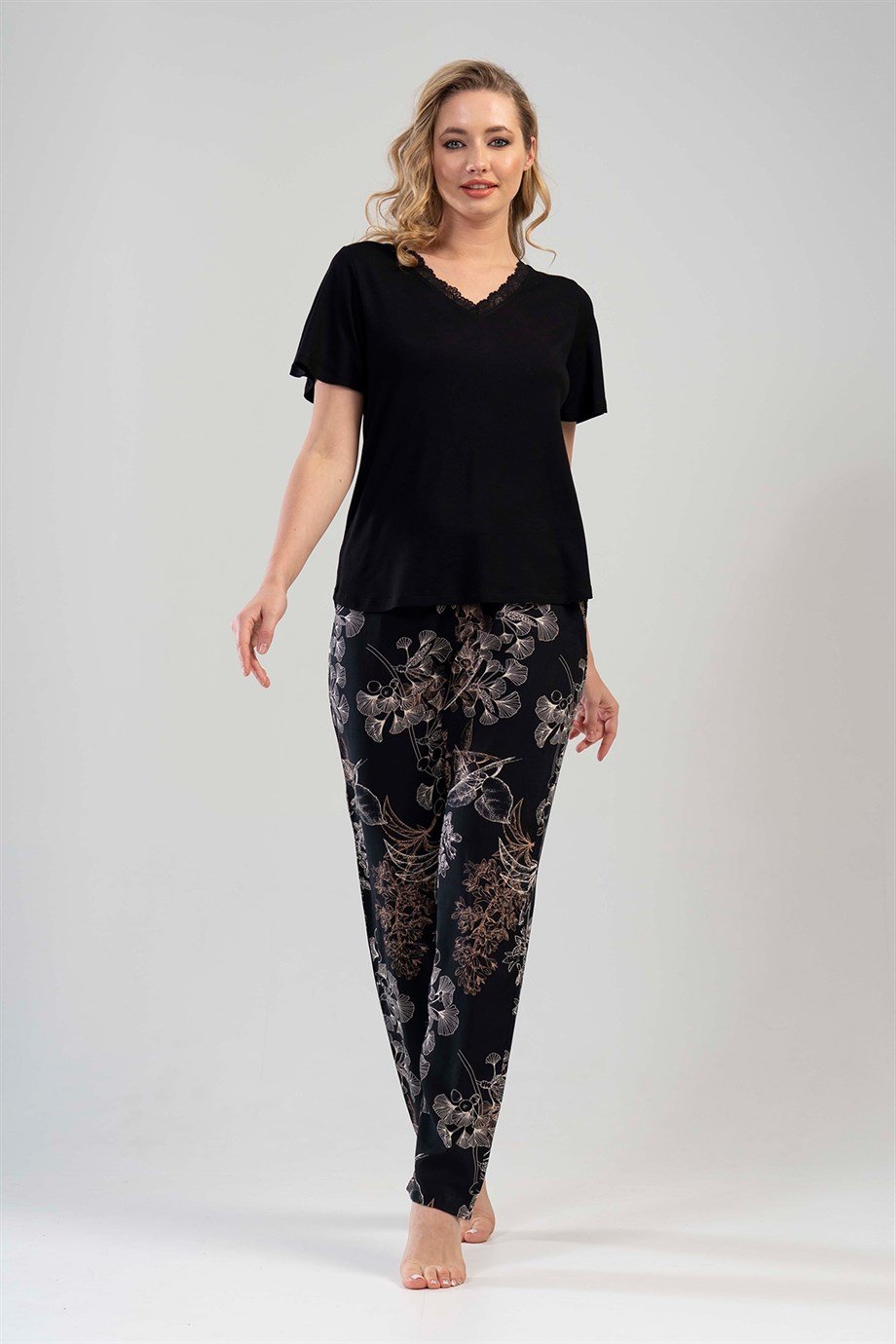 Kezokino 1112390382 Kadın Kısa Kollu  Pijama Takımı