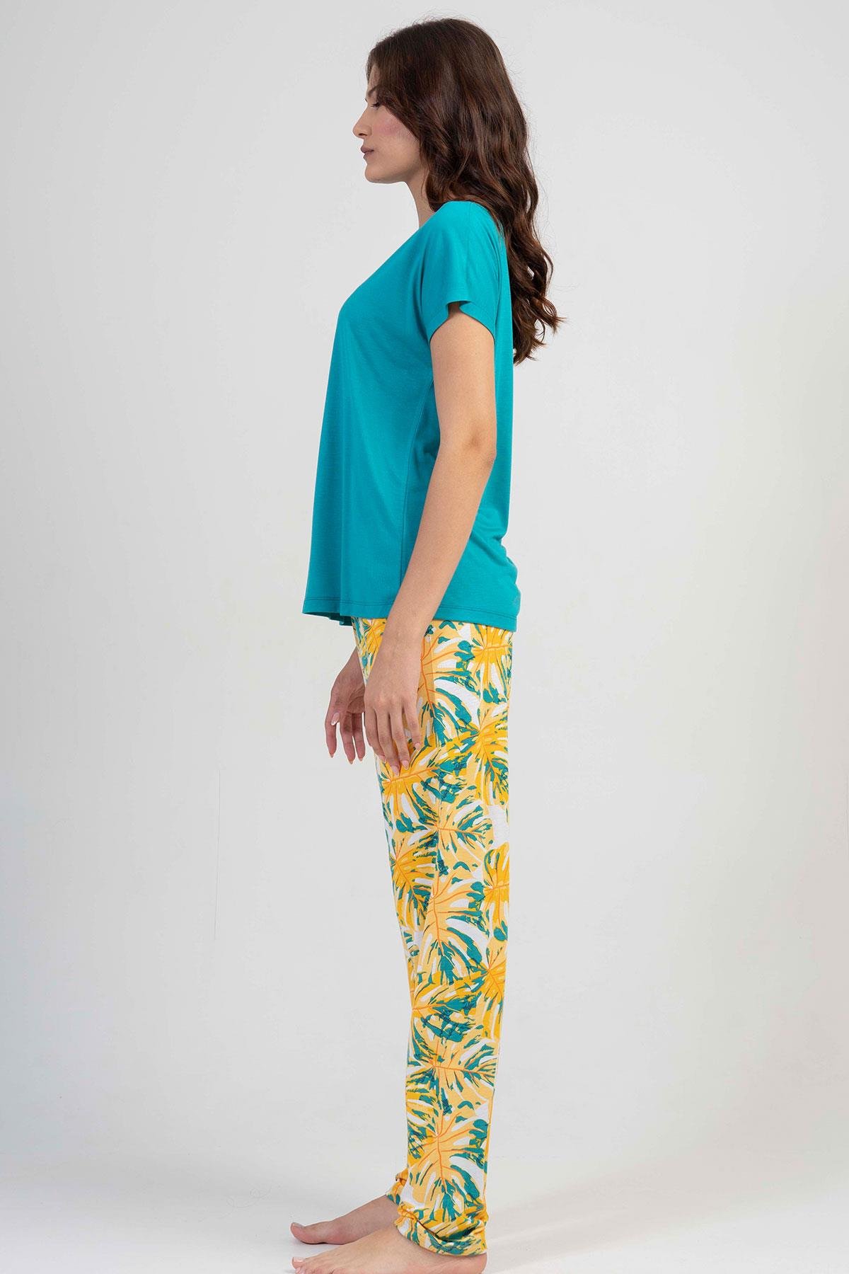 Kezokino 2042105900 Kadın Kısa Kollu Pijama Takımı