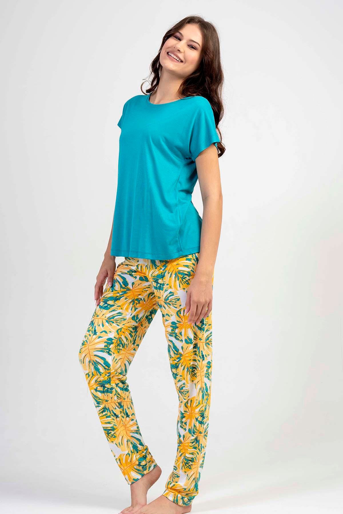 Kezokino 2042105900 Kadın Kısa Kollu Pijama Takımı