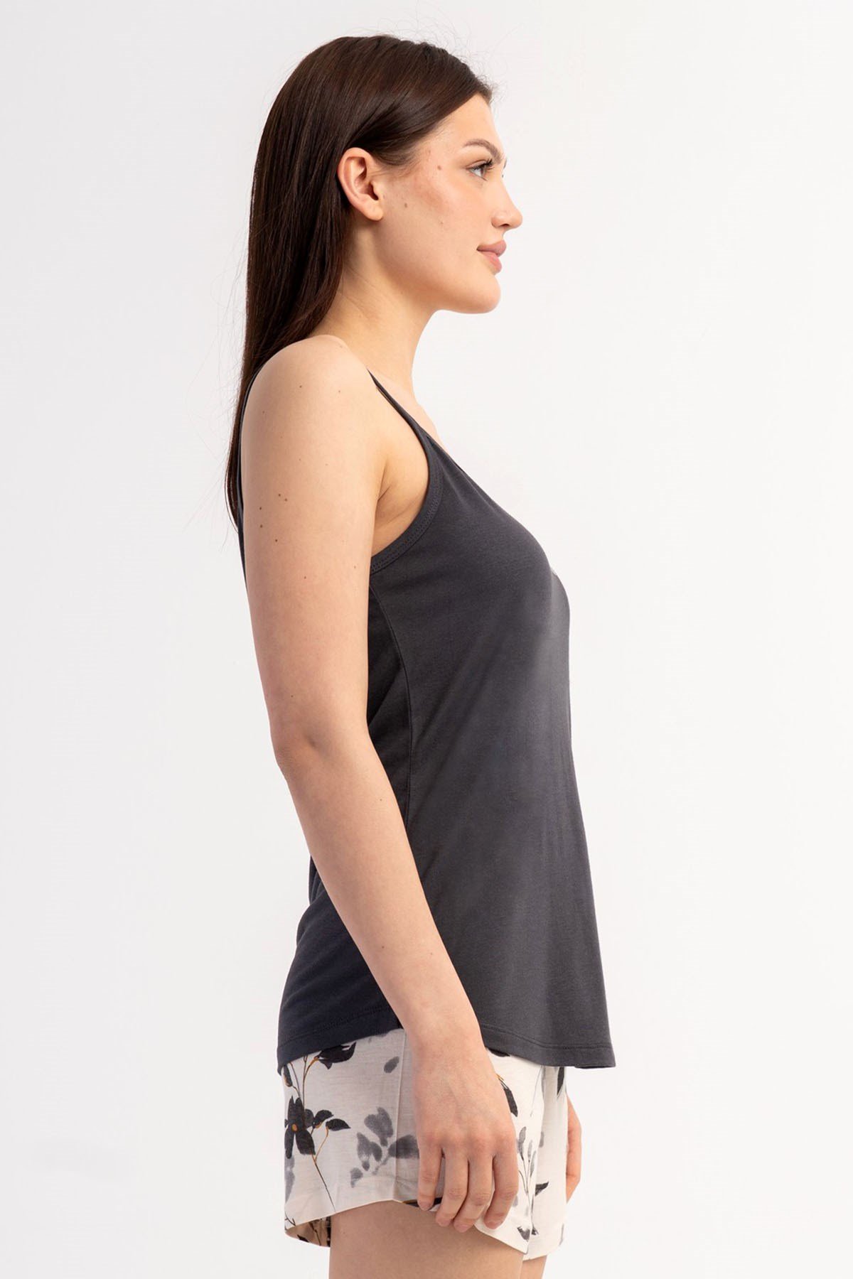Kezokino 5122271248 Kadın İp Askılı Şortlu Pijama Takımı