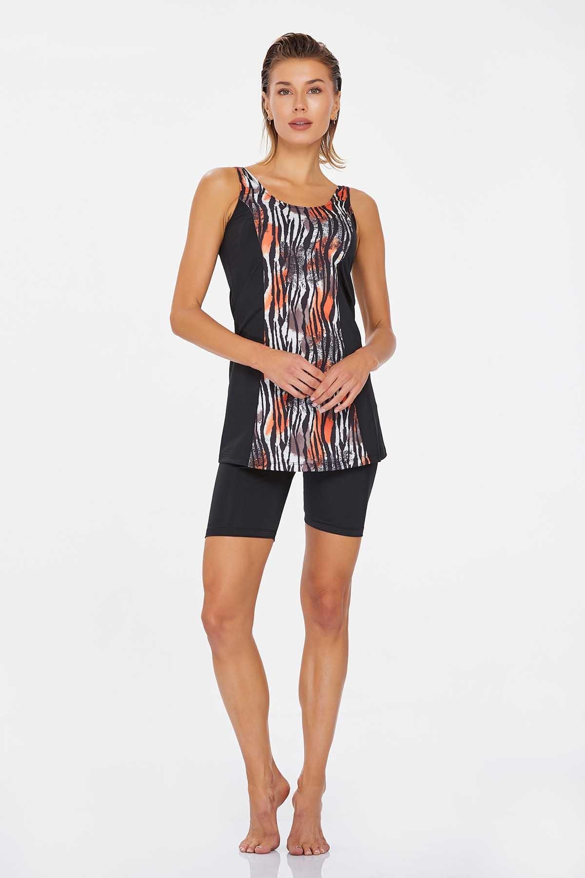 Lapieno 3858 Kadın Askılı Tankini Mayo