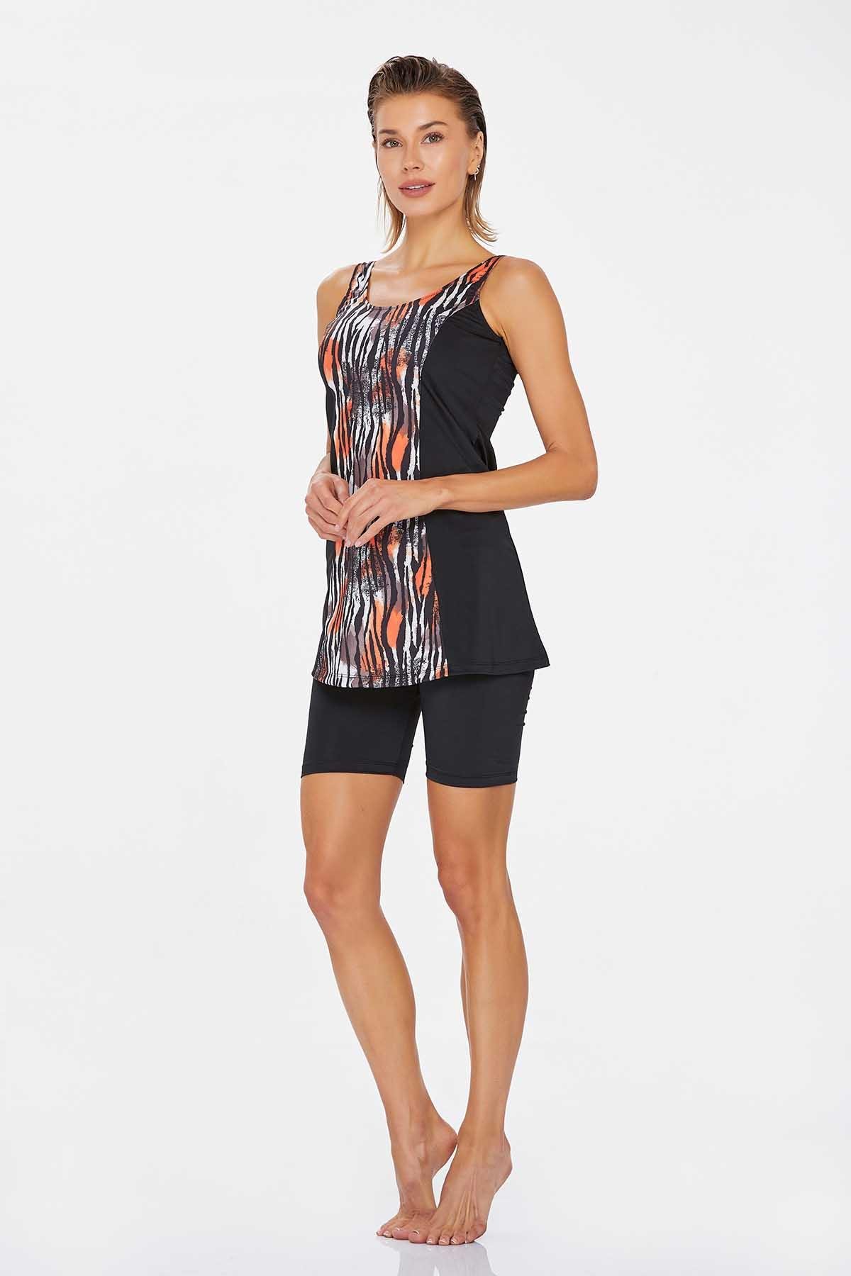 Lapieno 3858 Kadın Askılı Tankini Mayo