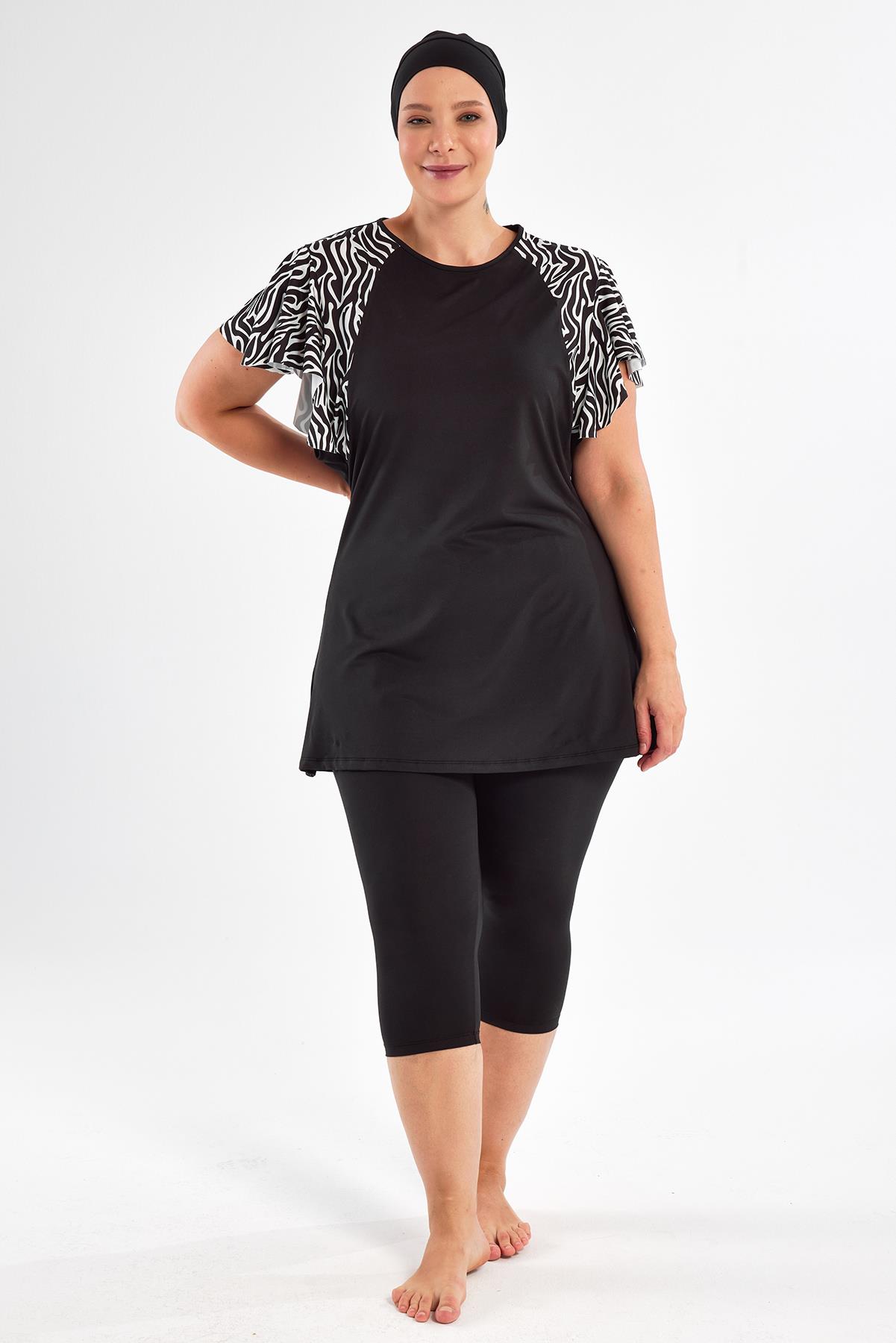 Maresiva 252805 Kadın Coral Battal Kısa Kollu Tesettür Mayo