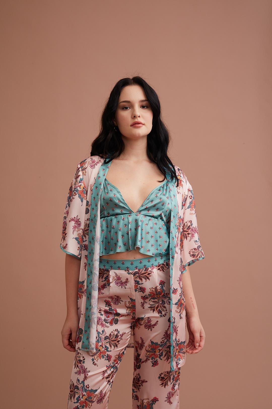 Marpessa 3014 Kadın Saten Üçlü Takım