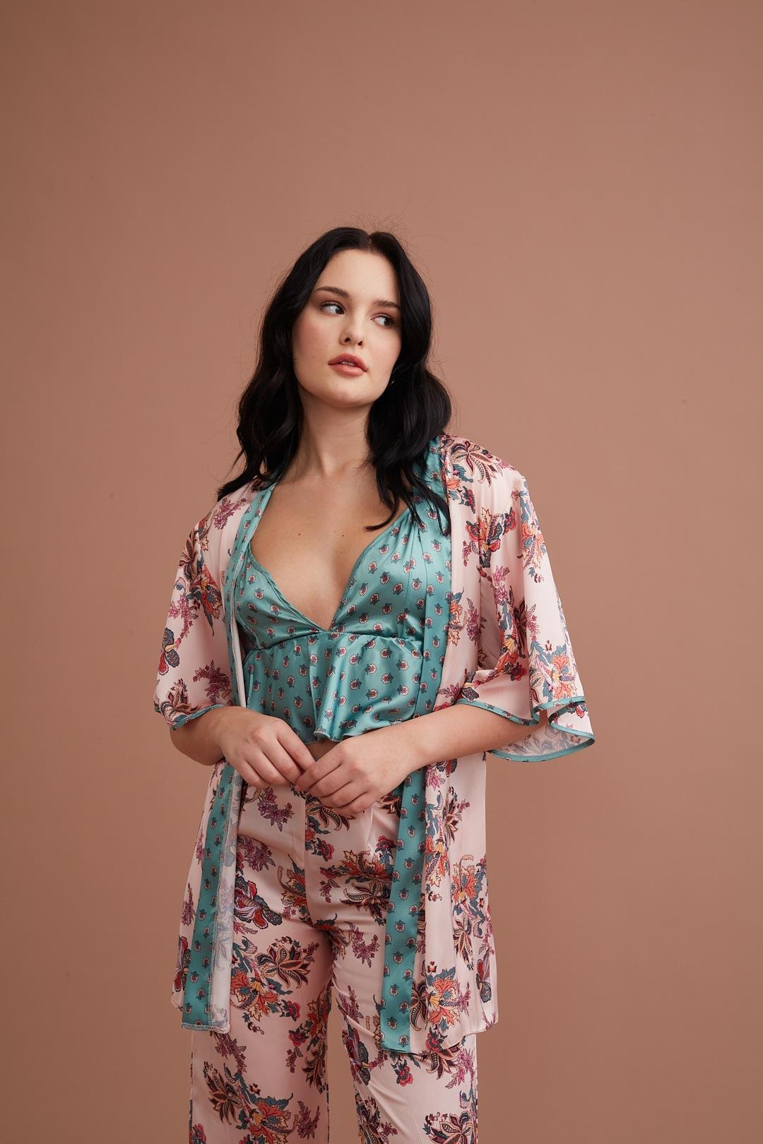 Marpessa 3014 Kadın Saten Üçlü Takım