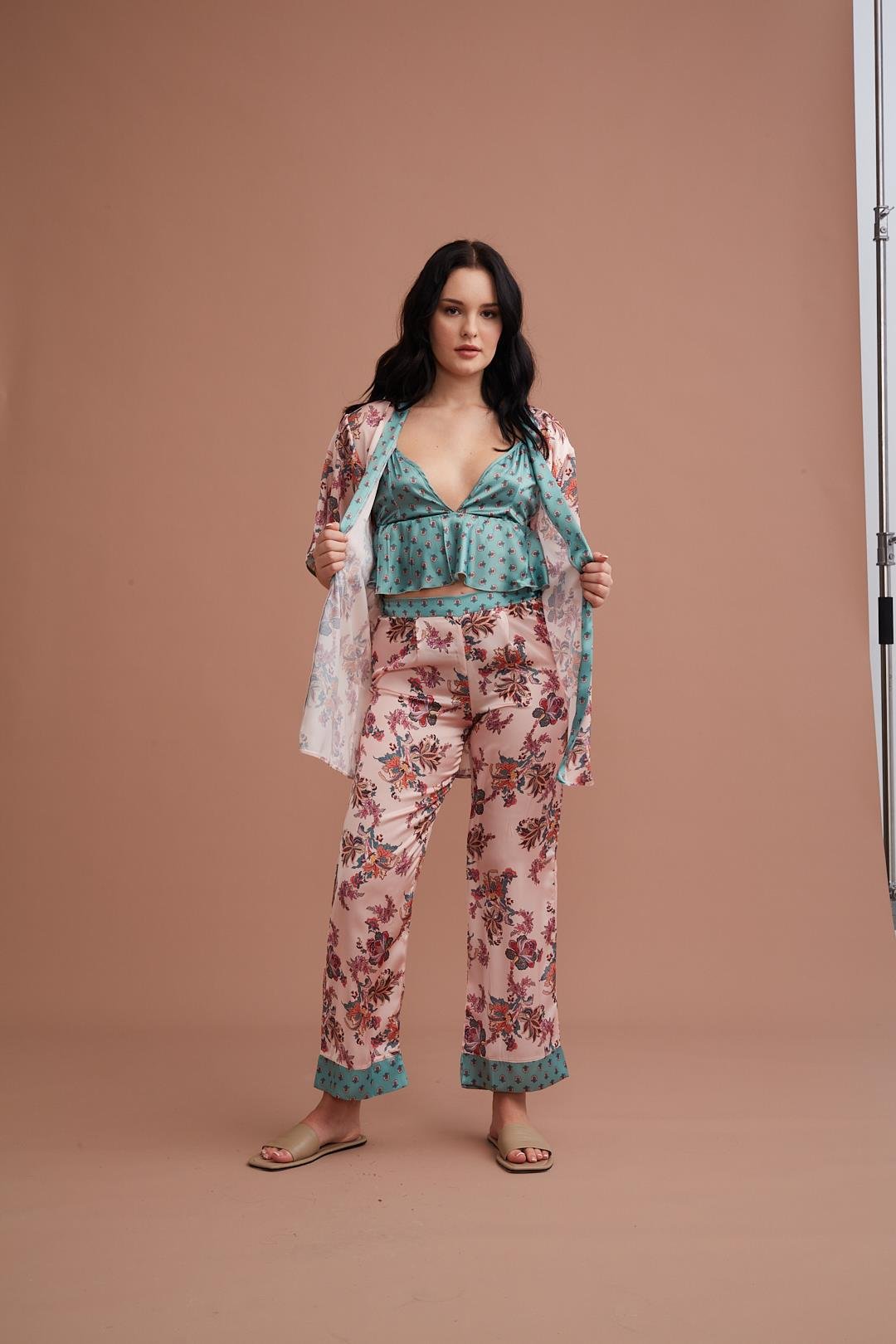 Marpessa 3014 Kadın Saten Üçlü Takım