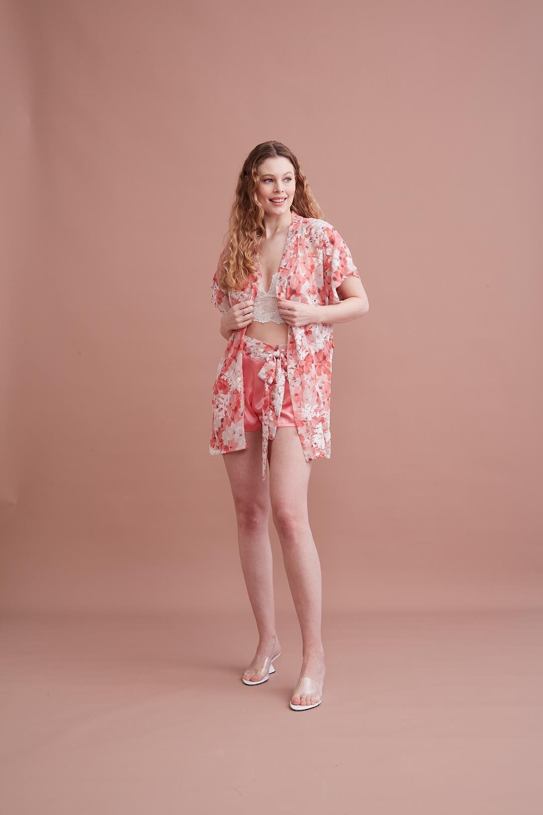 Marpessa 3028 Kadın Saten Üçlü Takım