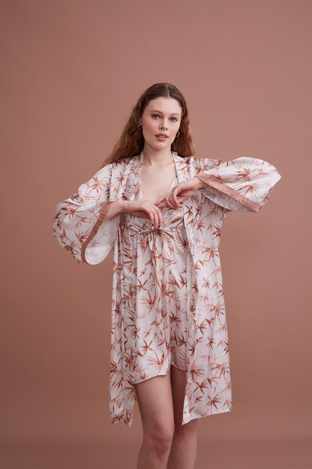 Marpessa 4010 Kadın Saten Dörtlü Takım