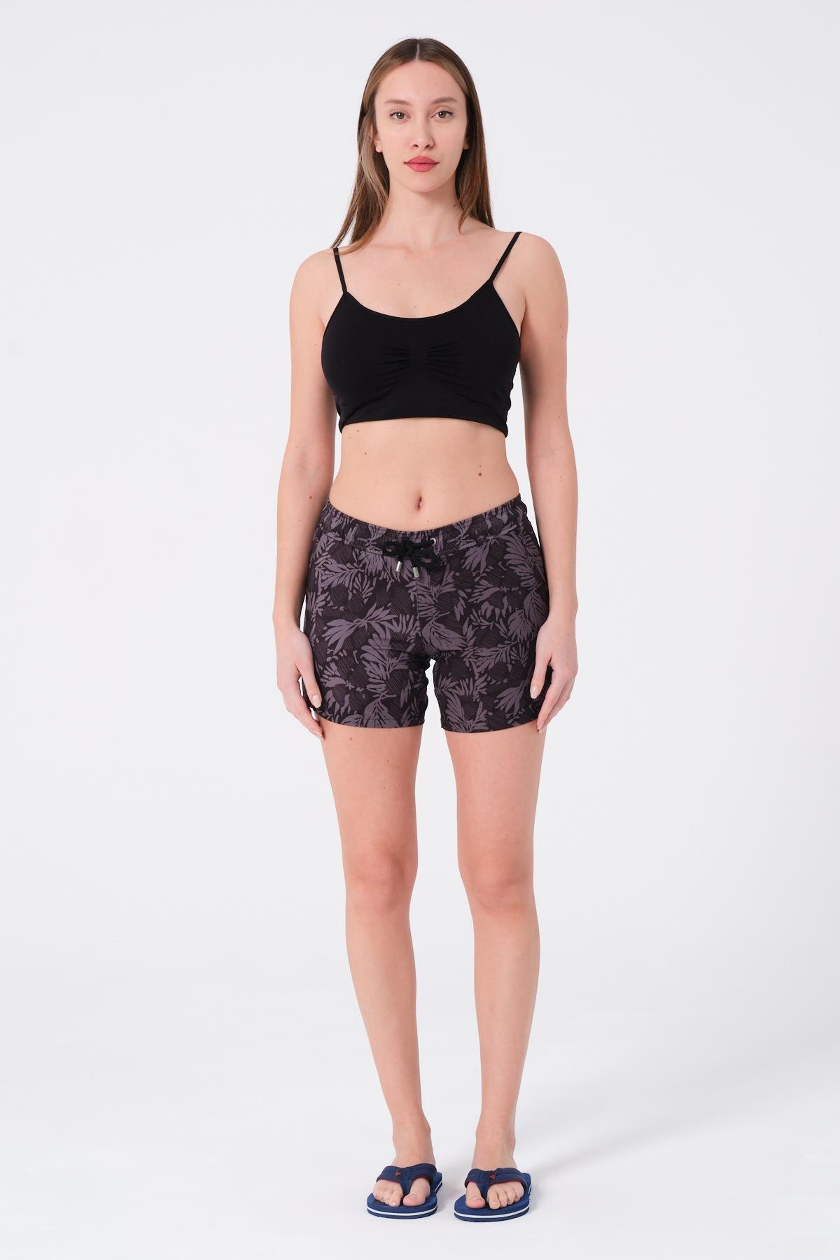 Miami Beach 836 Kadın Desenli Şort