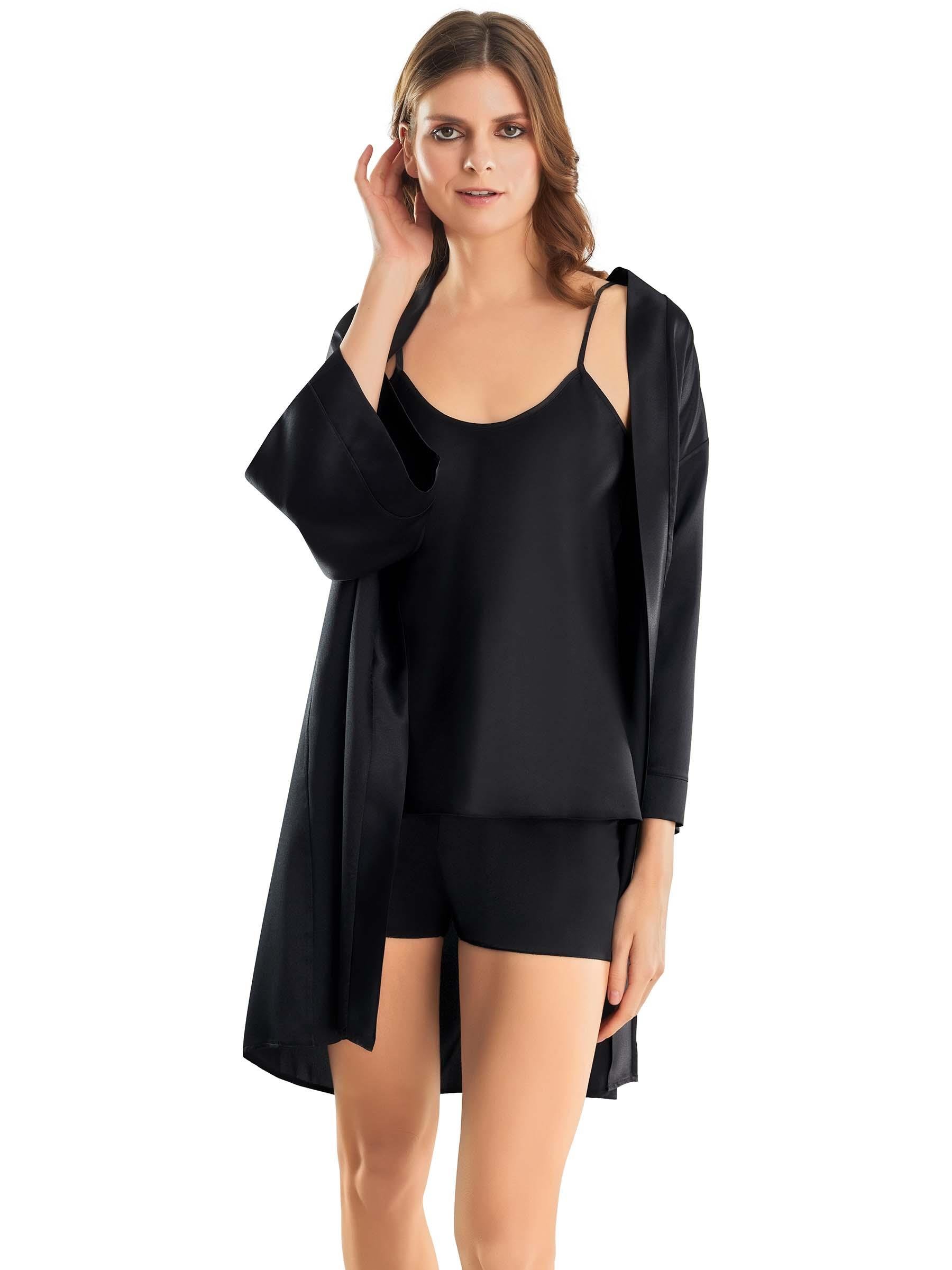 Moongirl 361 Kadın Saten 3'lü Şort Takım