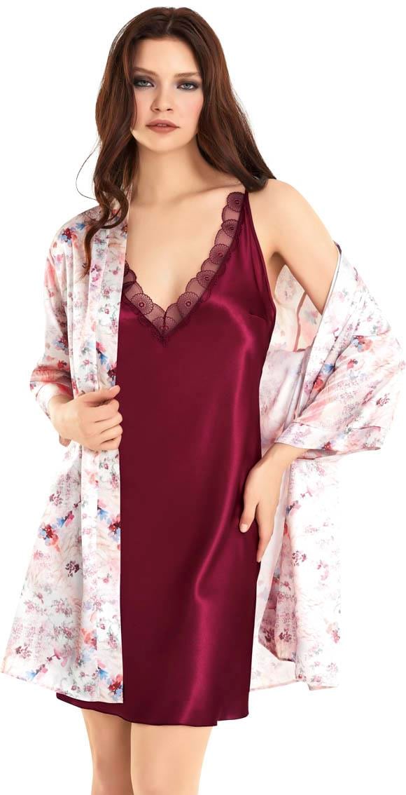 Moongirl 735 Kadın Saten Kısa İkili Takım