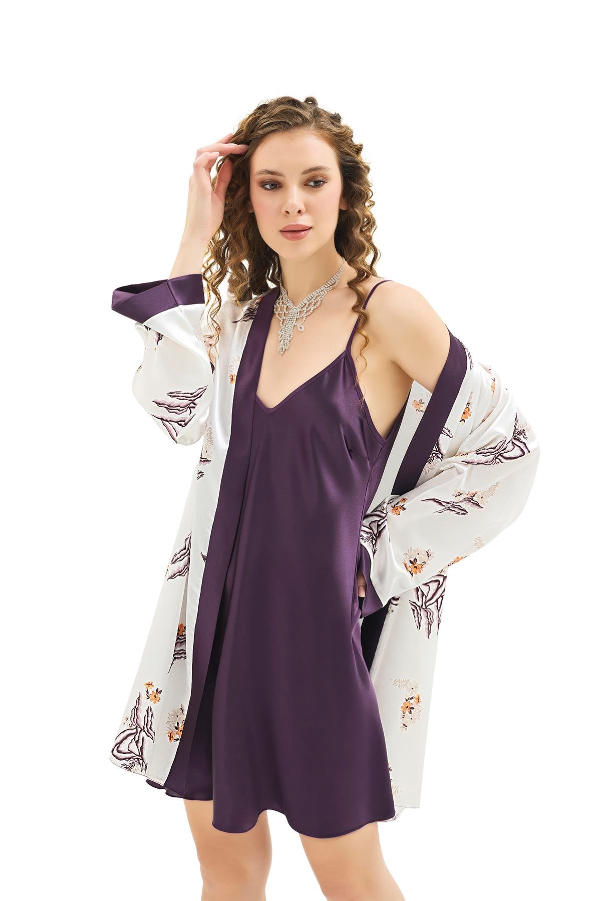 Moongirl 900 Kadın Saten Kısa İkili Takım