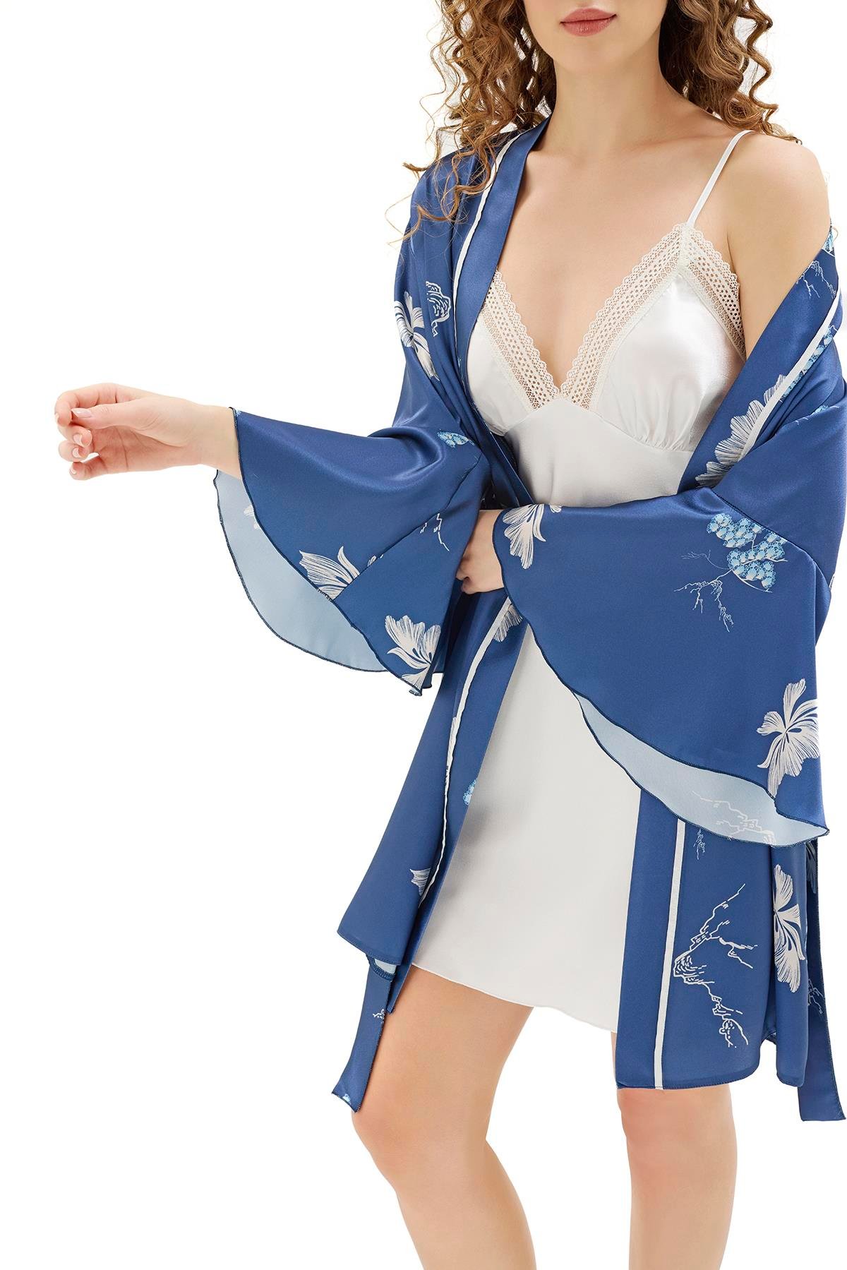 Moongirl 911 Kadın Saten İkili Gecelik Takım