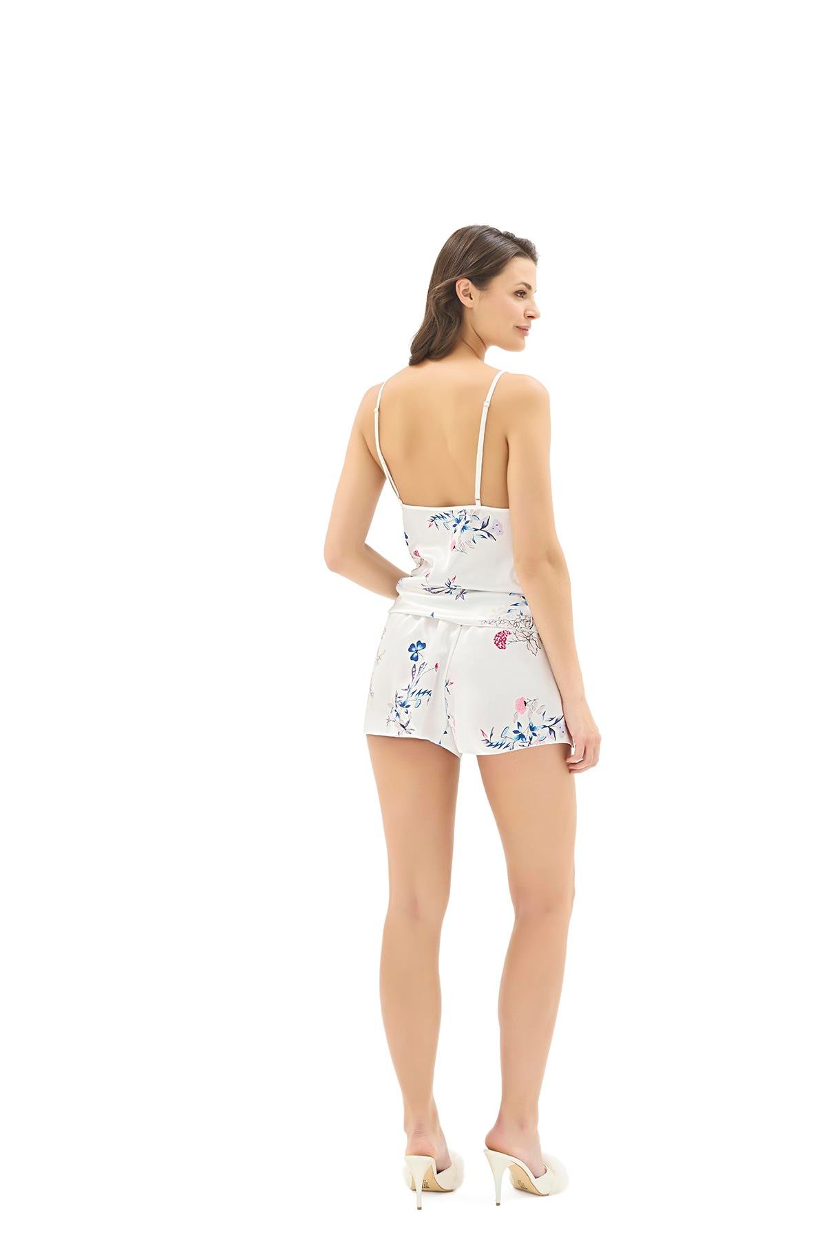 Moongirl 923 Kadın Saten İkili Şort Takım