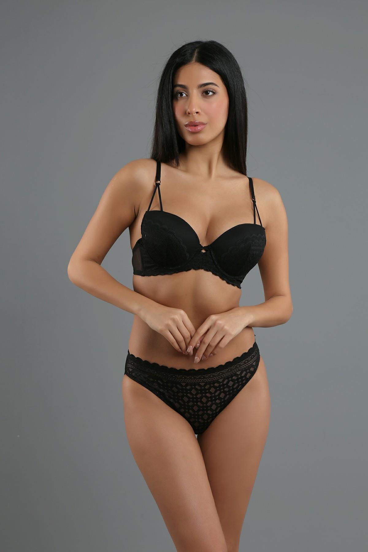 New Bra 334158 Kadın Destekli Sütyen Külot Takım