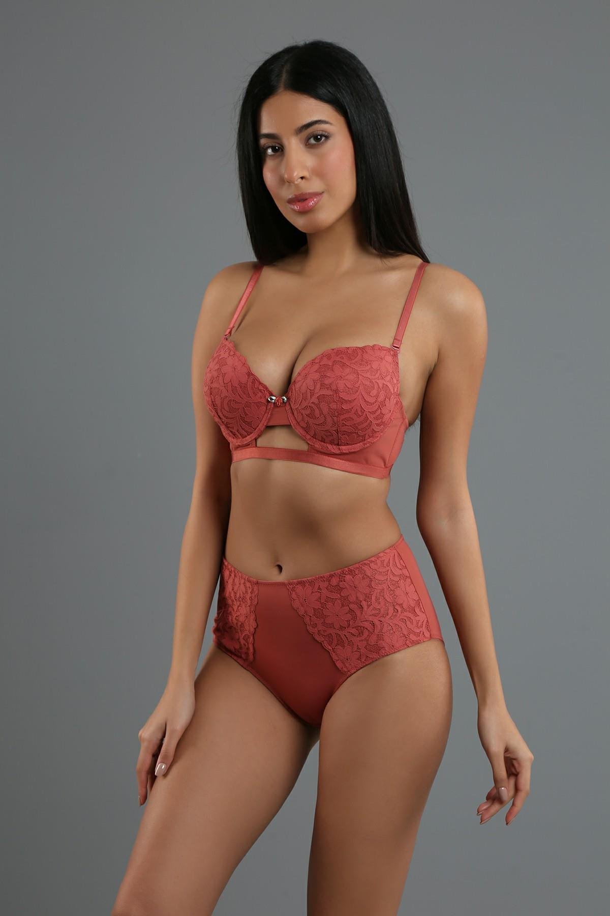 New Bra 334159 Kadın Desteksiz Sütyen Külot Takım