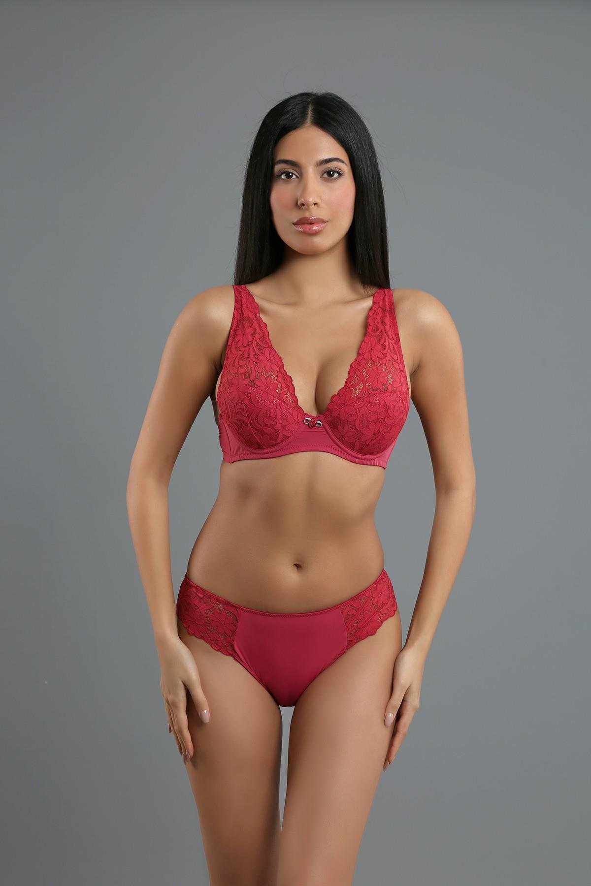 New Bra 4156 Kadın Desteksiz Sütyen Külot Takım