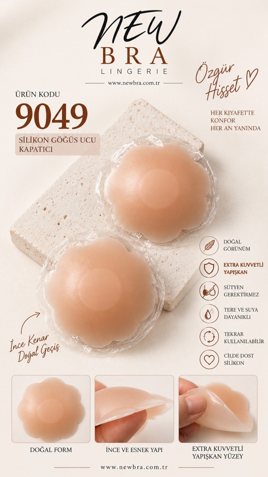 New Bra Kadın Slikon Göğüs Ucu Kapatıcı