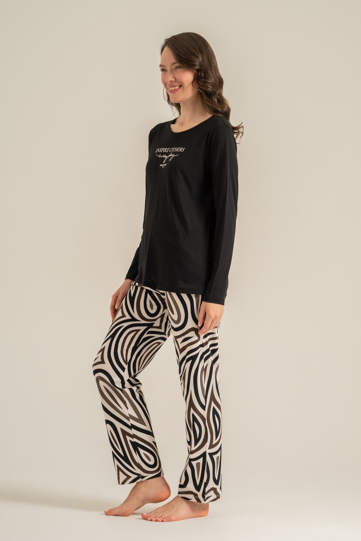 Pierre Cardin PC9280-S Kadın Uzun Kol Pijama Takımı