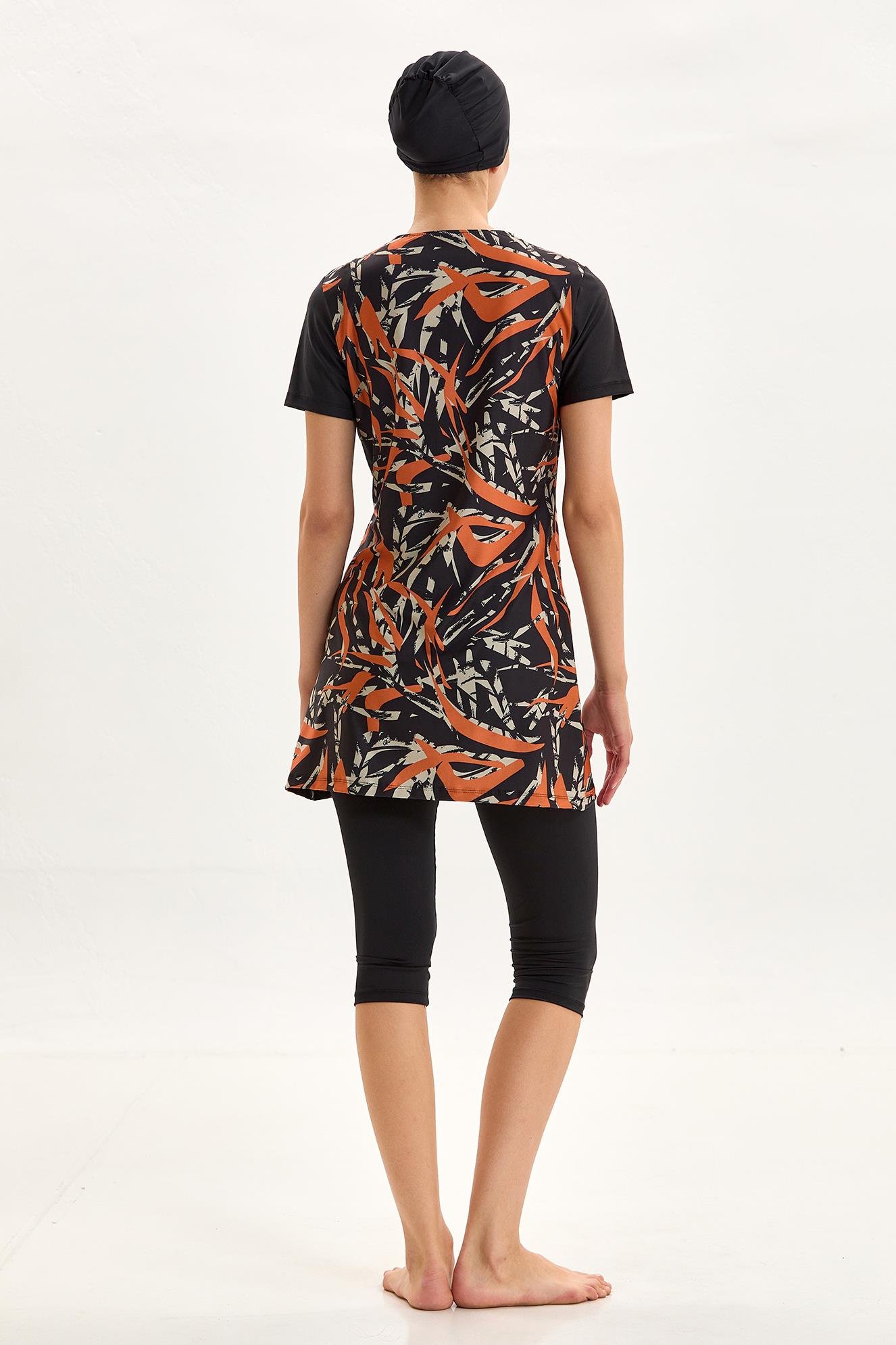 Rıvamare 0718-82 Kadın Büyük Beden Yarı Kapalı Tesettür Mayo