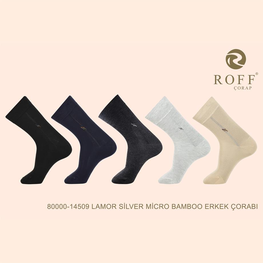 Roff 14509 Erkek Lamor Silver Micro Bambu Çorap