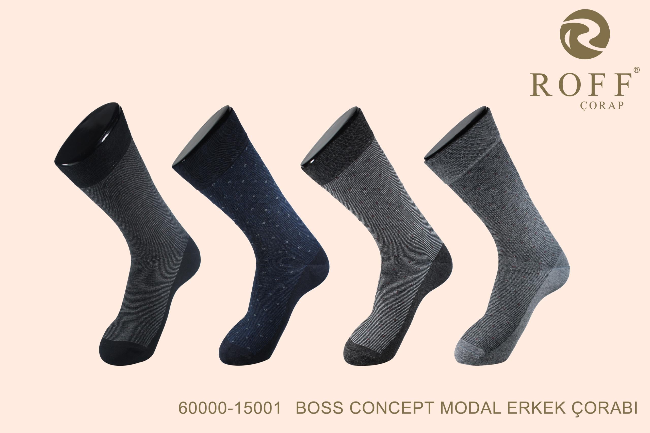 Roff 15001 Erkek Marksan Silver Modal Soket Çorap