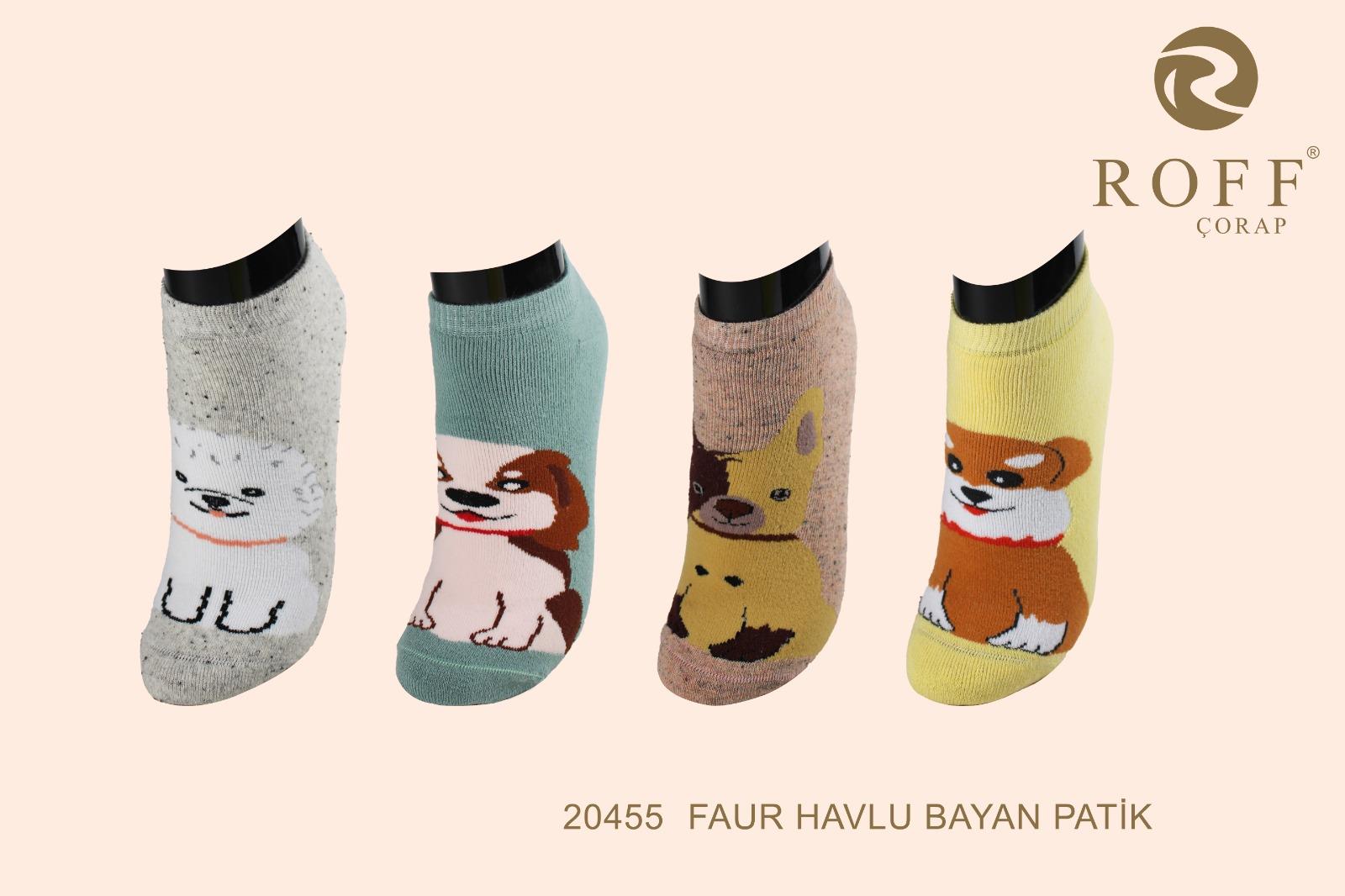 Roff 20455 Kadın Faur Havlu Patik Çorap