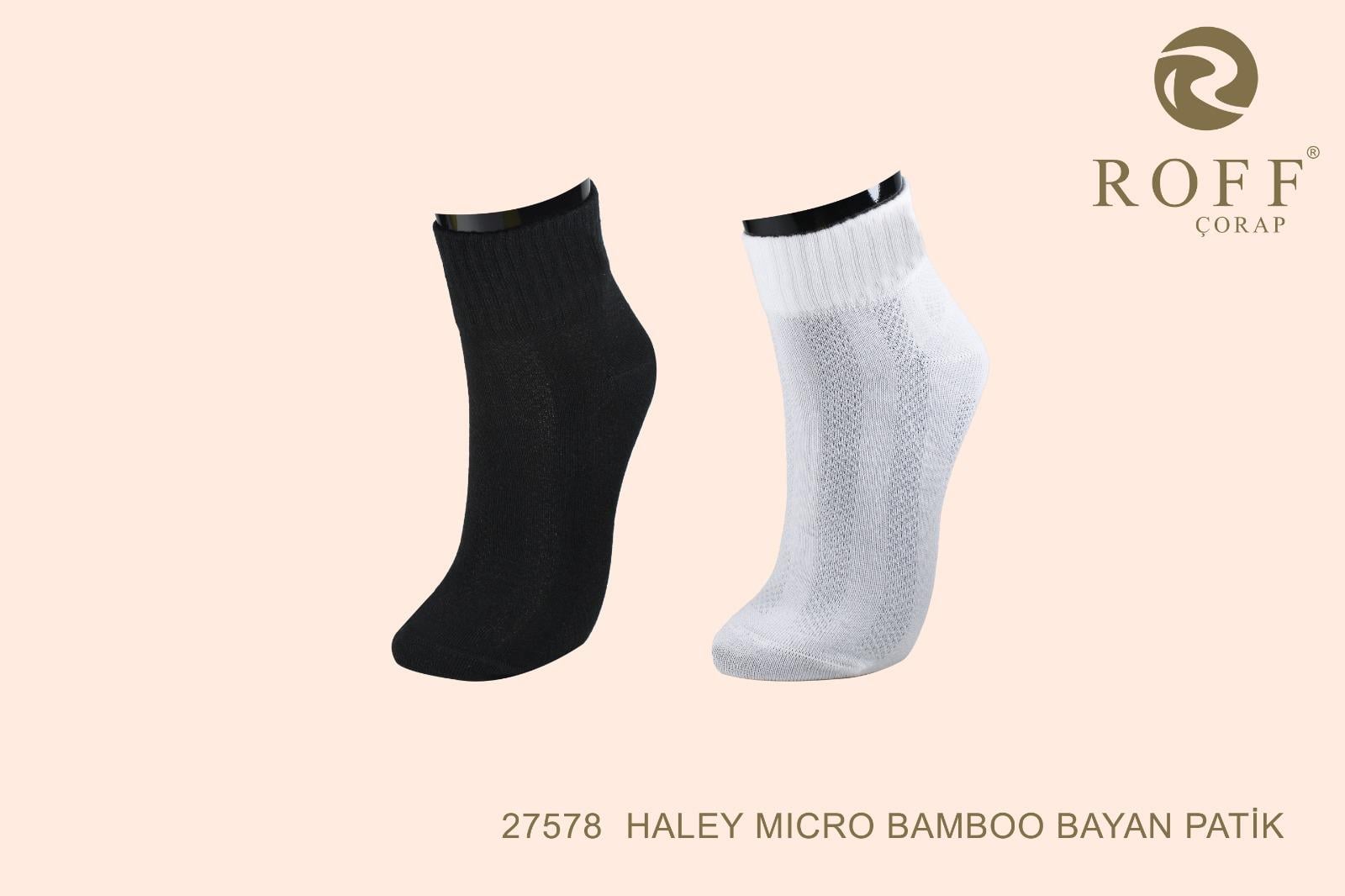 Roff 27578 Kadın Haley Mikro Bambu Patik Çorap