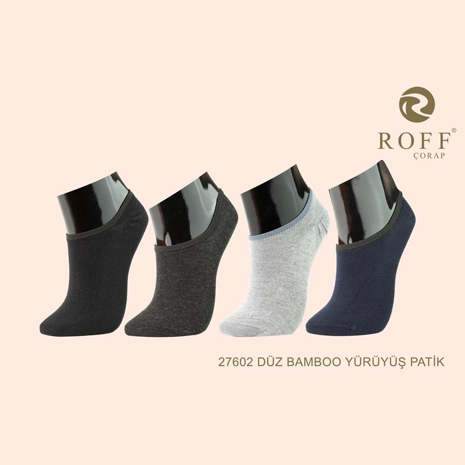 Roff 27602 Kadın Düz Bambu Patik Çorap