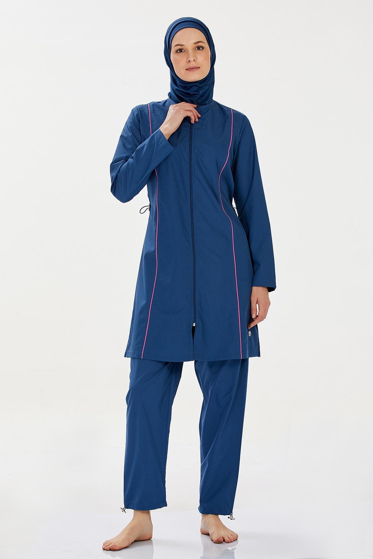 Rozamay 9075 Kadın Likralı Tam Kapalı Tesettür Mayo