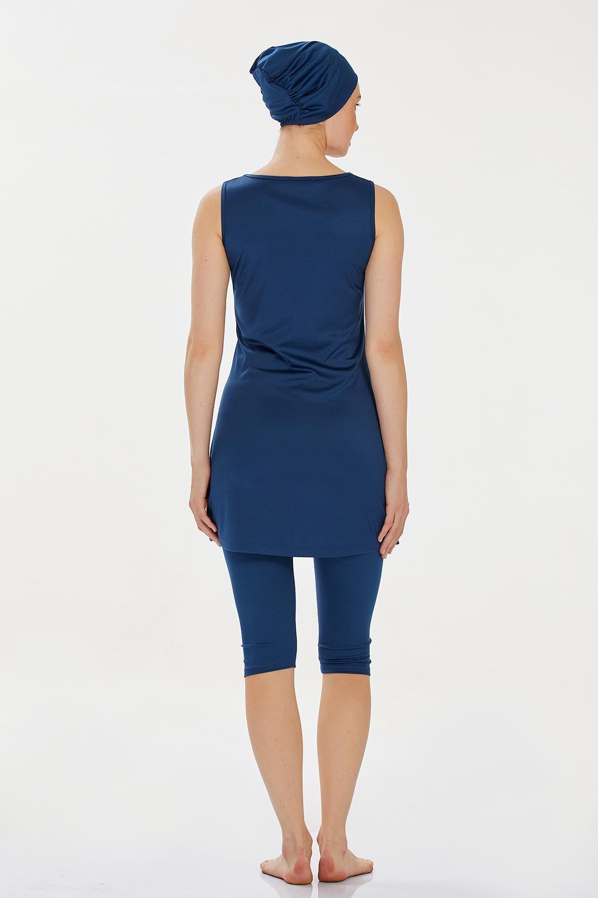 Rozamay 9098 Kadın Kalın Askılı Taytlı Tesettür Mayo