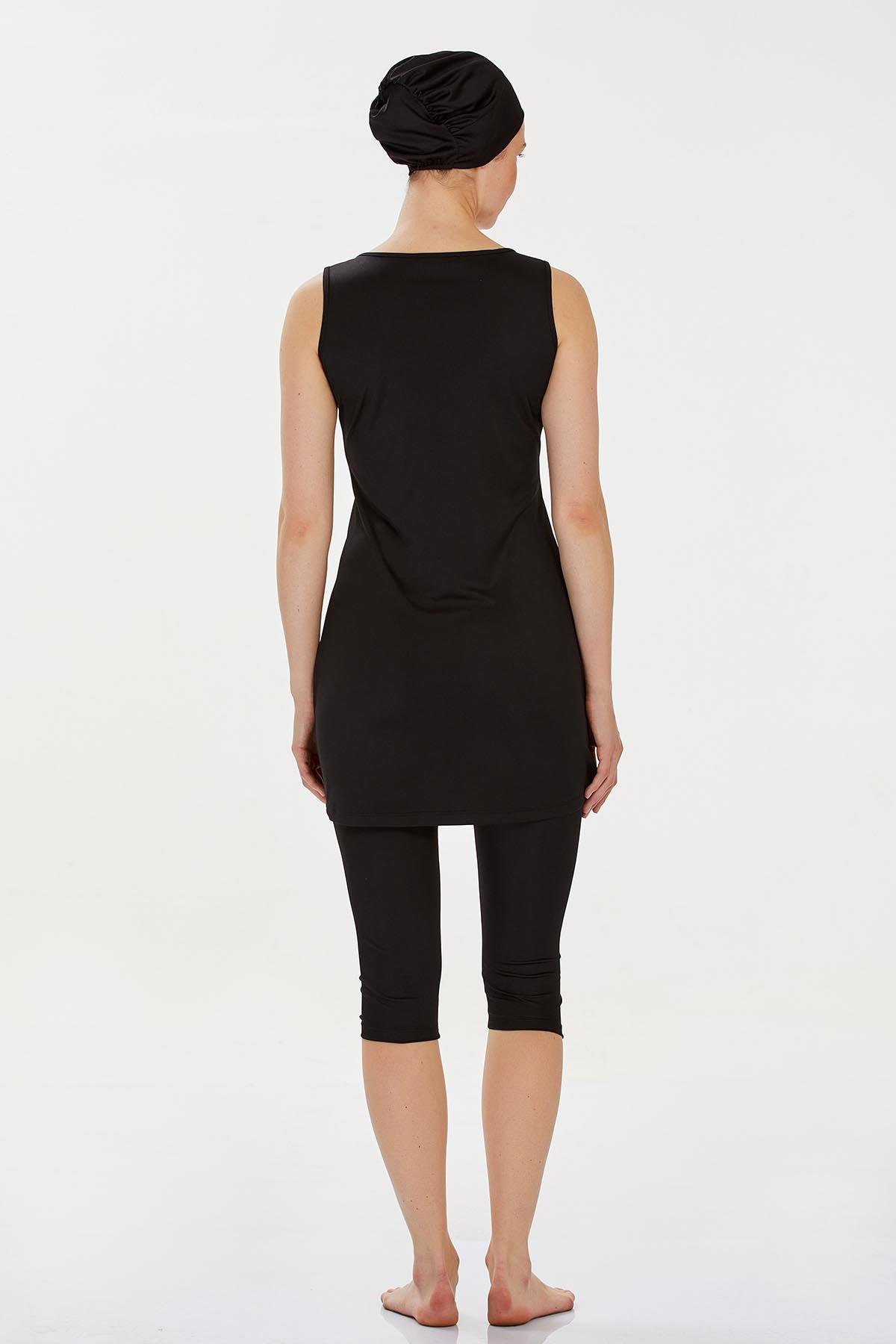 Rozamay 9098 Kadın Kalın Askılı Taytlı Tesettür Mayo