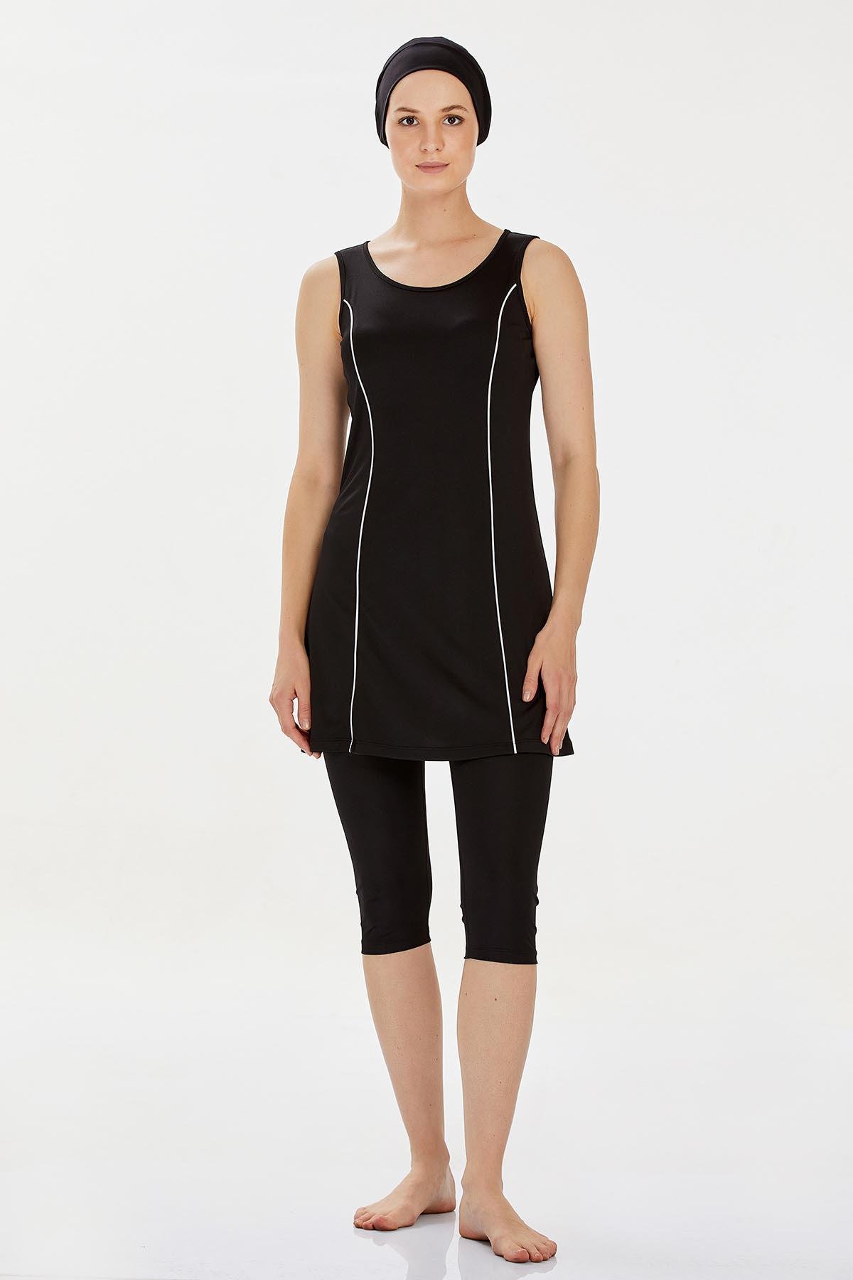 Rozamay 9098 Kadın Kalın Askılı Taytlı Tesettür Mayo