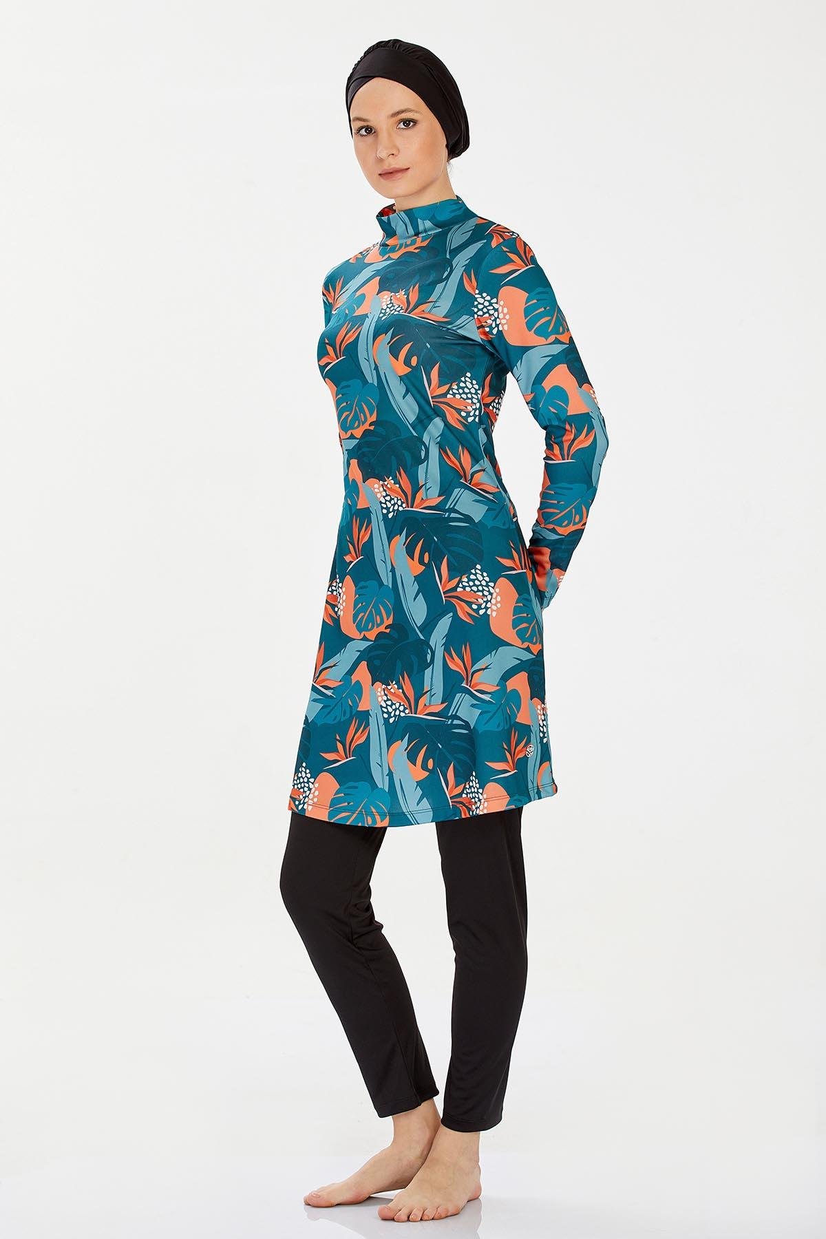 Rozamay 9200 Kadın Likralı Tam Kapalı Tesettür Mayo