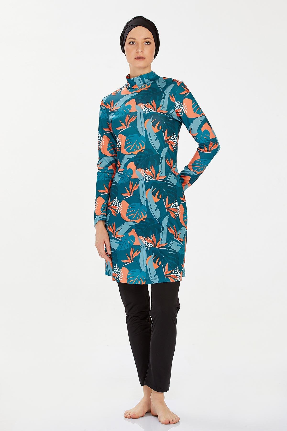 Rozamay 9200 Kadın Likralı Tam Kapalı Tesettür Mayo