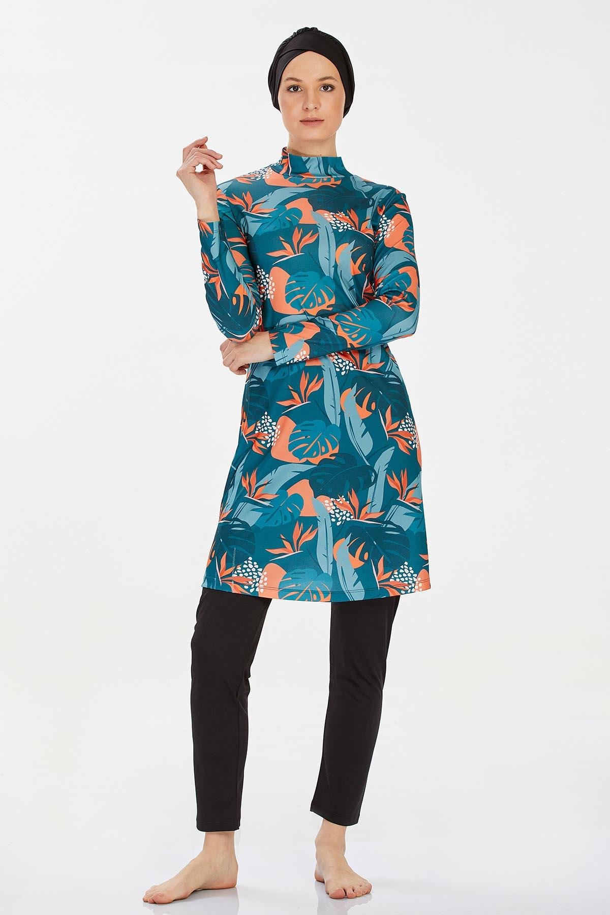 Rozamay 9200 Kadın Likralı Tam Kapalı Tesettür Mayo