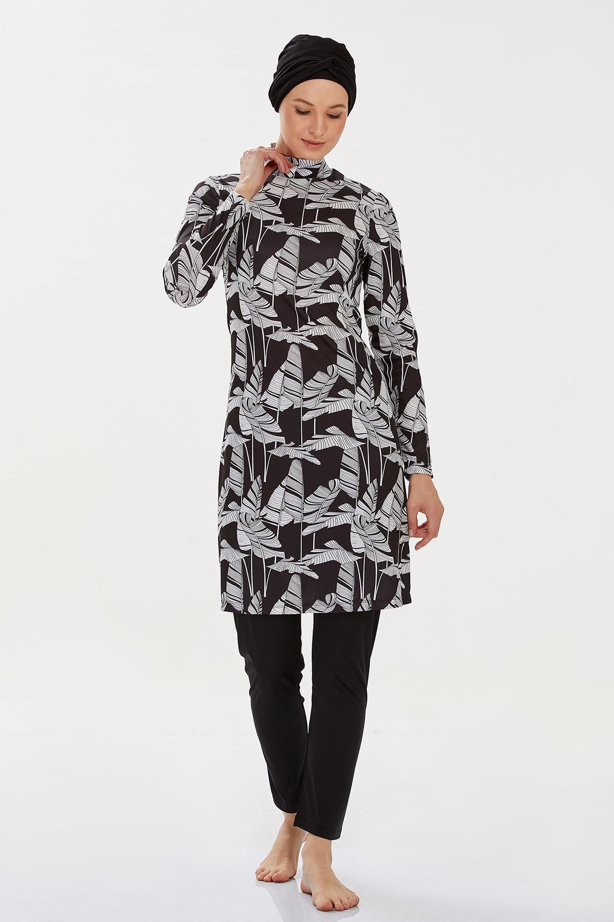 Rozamay 9206 Kadın Likralı Tam Kapalı Tesettür Mayo