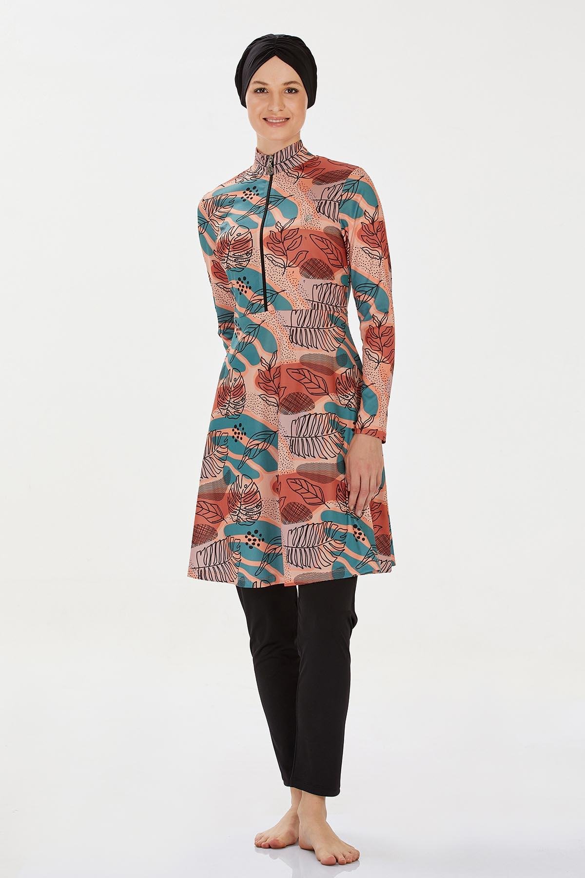 Rozamay 9222 Kadın Likralı Tam Kapalı Tesettür Mayo